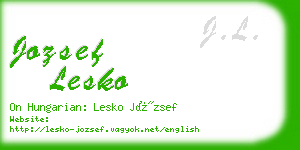 jozsef lesko business card
